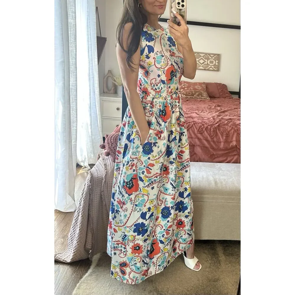 70’s Vintage Size 18 John Meyer Colorful Maxi Dress - Picture 12 of 13